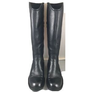 Born Alissa Tall‎ Leather Riding Boots W31981 Black Leather Womens Sz 6 / 36.5